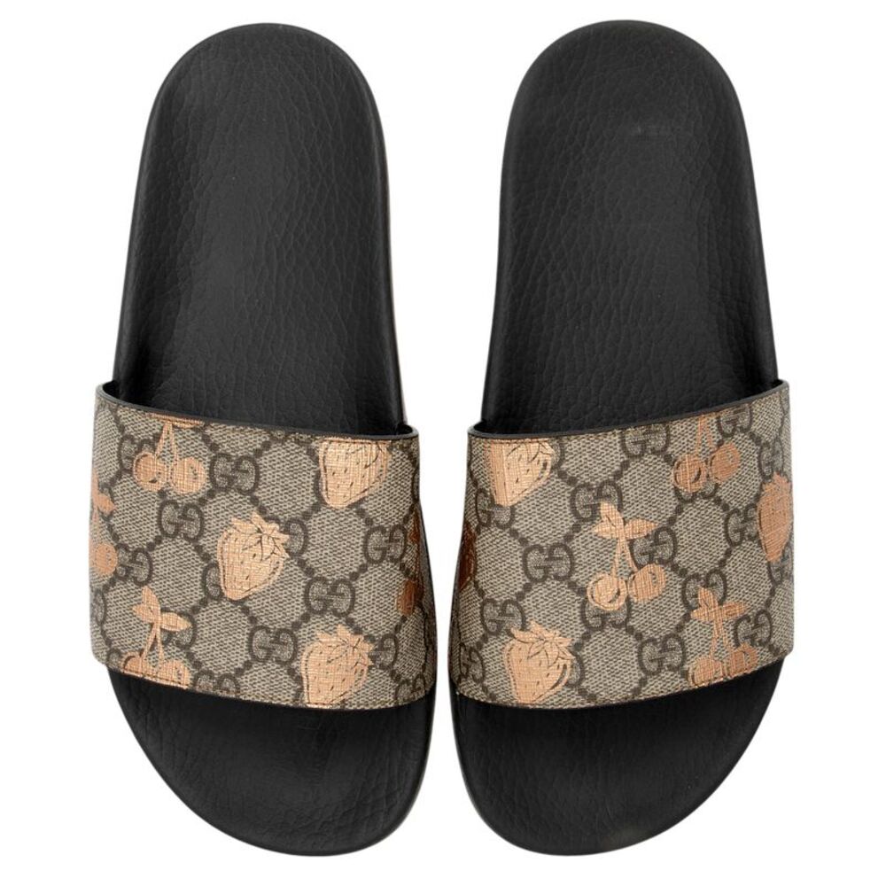 Gucci GG Supreme Berry Slide Sandals - Size 9 / 39 - Picture 5 of 7